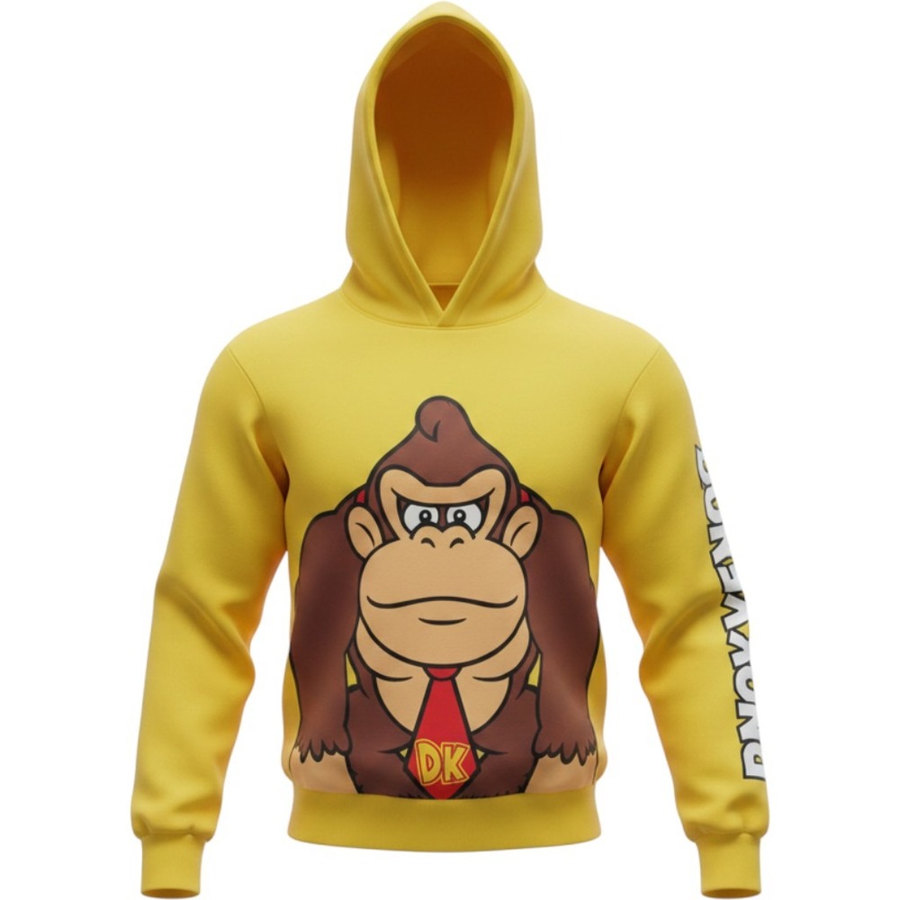 Universal Studios Super Nintendo World Donkey Kong Hoodie - Yellow - Size Small